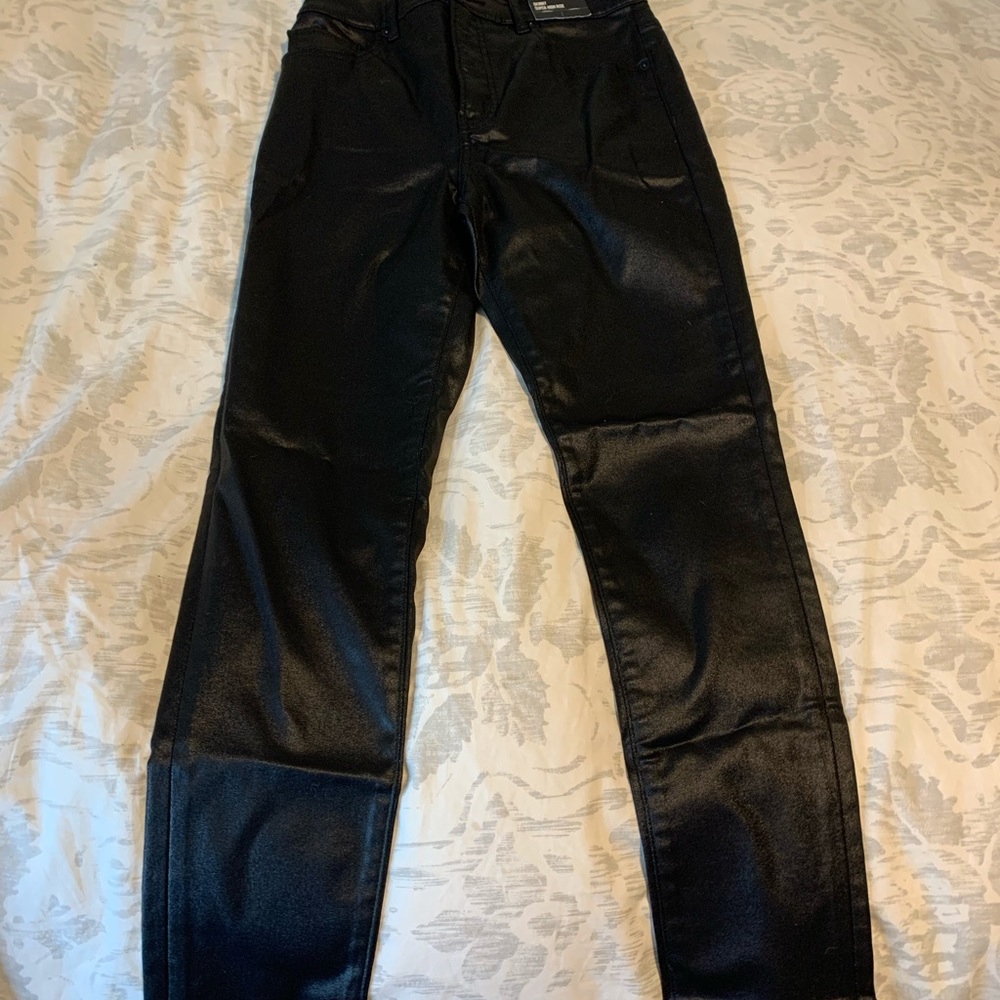 Express Skinny Super High Rise Leather Pants
